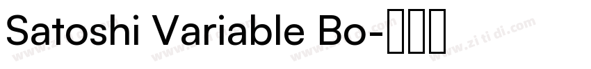 Satoshi Variable Bo字体转换